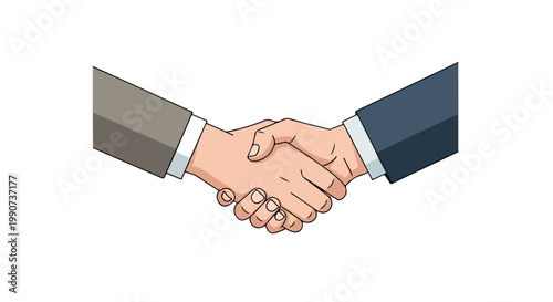 Two individuals shaking hands in a professional handshake