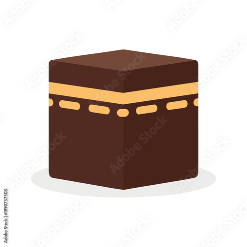 Illustration of the holy Kaaba in Mecca, an important Islamic pilgrimage site in Saudi Arabia