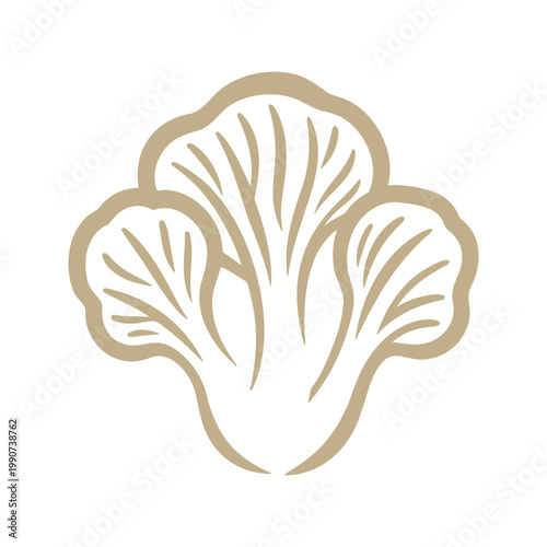 Elegant golden chanterelle mushroom illustration on a white backdrop, suitable for culinary design projects