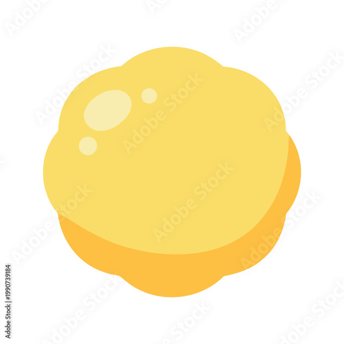 Delicious looking yellow cookie with a soft texture ready to be enjoyed as a treat