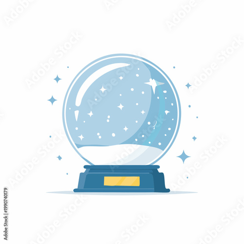 占いやすピリチュアルをイメージした水晶玉のシンプルなフラットベクターアイコン