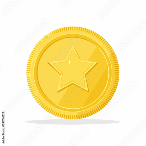 お金や資産運用を示す金貨やコインのシンプルなフラットベクターアイコン