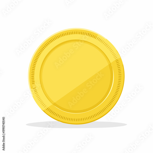 お金や資産運用を示す金貨やコインのシンプルなフラットベクターアイコン