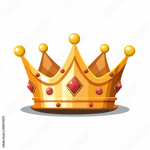 王様やランキング一位を示す王冠のシンプルなフラットベクターアイコン