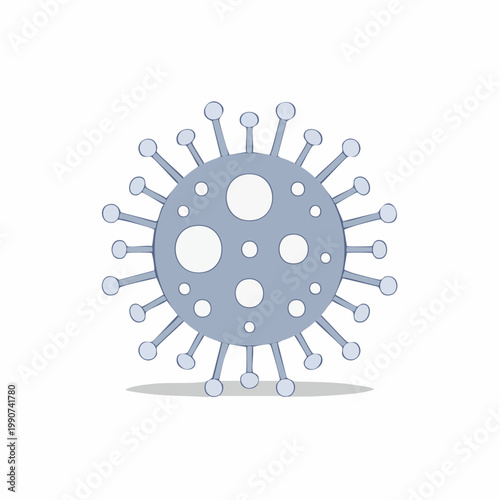 感染症や病原体を示すウイルス細胞のシンプルなフラットベクターアイコン