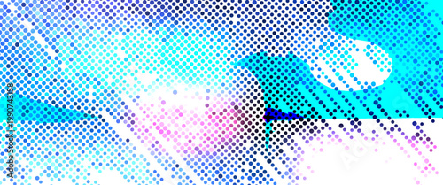 Purple abstract pixel texture bg video screen. Tv pattern background with square noise effect. Futuristic broadcast neon gradient banner for television. Modern vhs led static display element