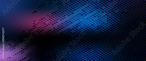 Purple abstract pixel texture bg video screen. Tv pattern background with square noise effect. Futuristic broadcast neon gradient banner for television. Modern vhs led static display element