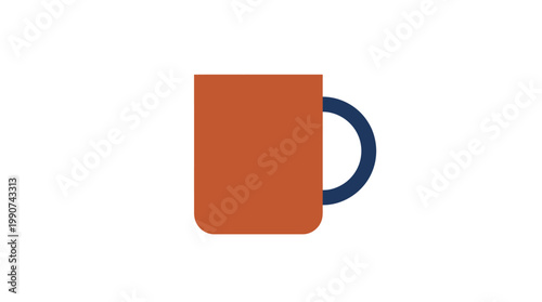 Brown Coffee Mug with Handle.