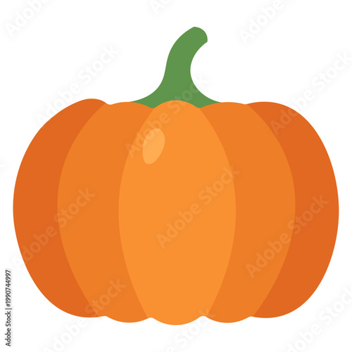 Fresh Pumpkin Vegetable Organic Food Vector Illustration