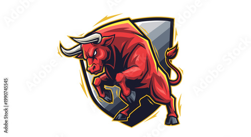 Red Bull Logo Cartoon Animal.