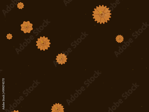 Victorian Steampunk Cog Gear Pattern Design