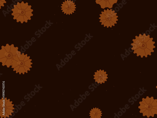 Mechanical Gear Steampunk Pattern Vintage Background