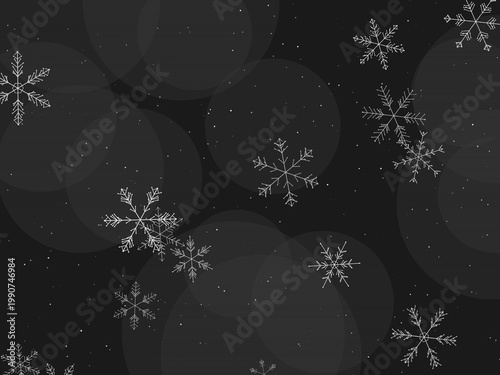 Christmas Snow Snowflake Crystal Pattern Background