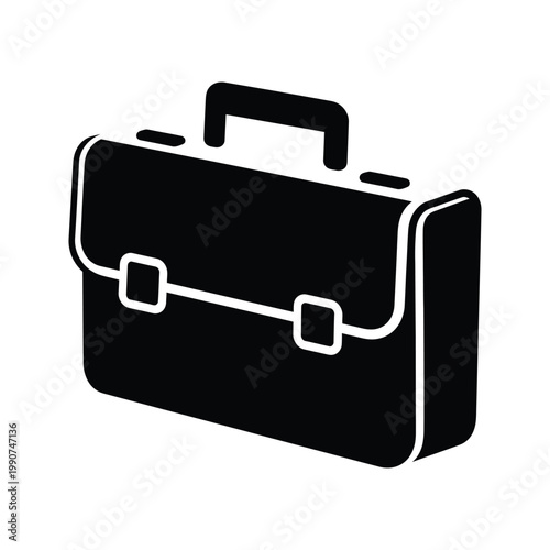 Professional briefcase vector illustration for corporate business documents career advancement and office management concept.