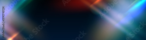 A vibrant abstract light effect, dark background. Colorful streaks, glowing rays, and radiant beams of light, creating a dynamic and energetic visual texture.