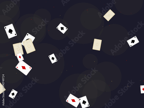 Playing Cards Poker Pattern Casino Background
