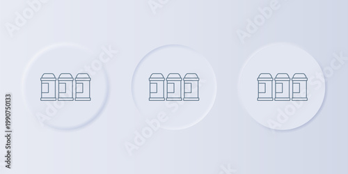 Grey Paint spray can icon isolated on grey background. Set icons in square buttons. Vector