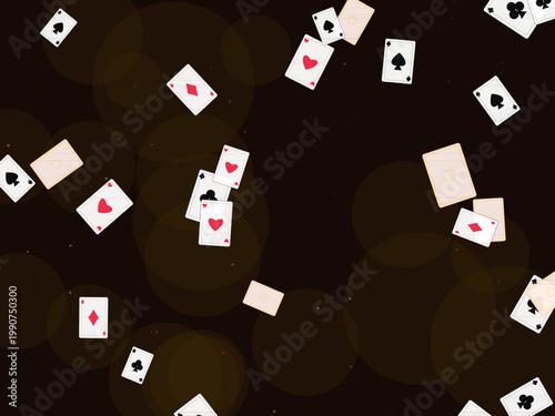 Poker Playing Cards Suits Pattern Background