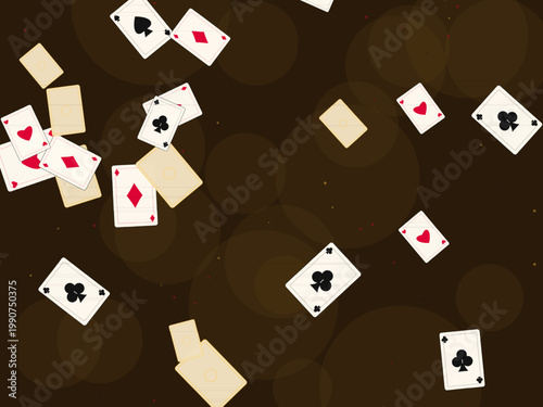 Classic Playing Cards Poker Pattern Design Backdrop