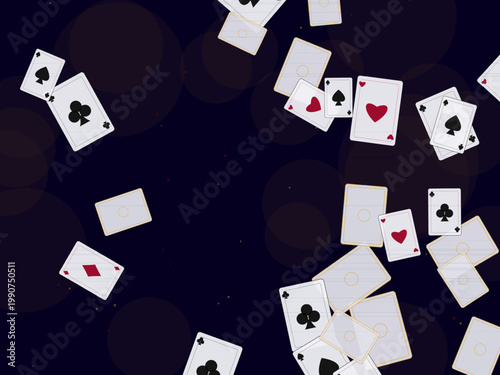 Classic Playing Cards Poker Pattern Design Backdrop