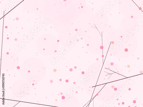 Sakura Cherry Flower Petal Pattern Background