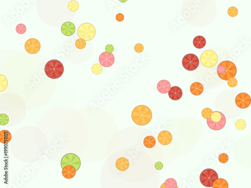 Summer Citrus Fruit Slice Pattern Background
