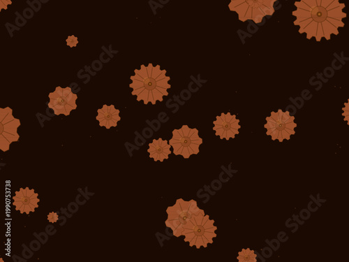 Vintage Industrial Steampunk Gear Pattern Design Backdrop