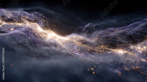 Abstract glowing lines