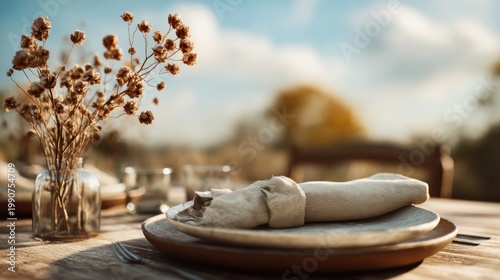 Outdoor table setting