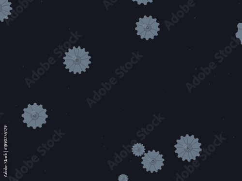 Steampunk Gears Mechanical Pattern Industrial Background