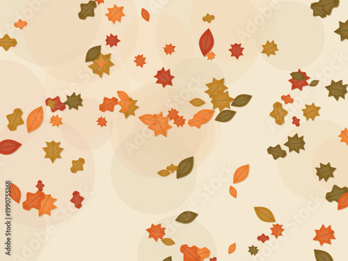 Cozy Fall Autumn Leaves Seasonal Pattern Design Backdrop
