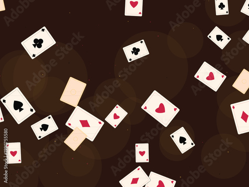 Playing Cards Poker Pattern Casino Background