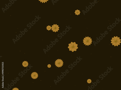 Brass Gear Cog Steampunk Pattern Background
