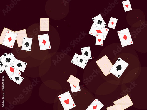 Poker Playing Cards Suits Pattern Background
