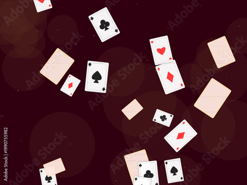 Poker Playing Cards Suits Pattern Background