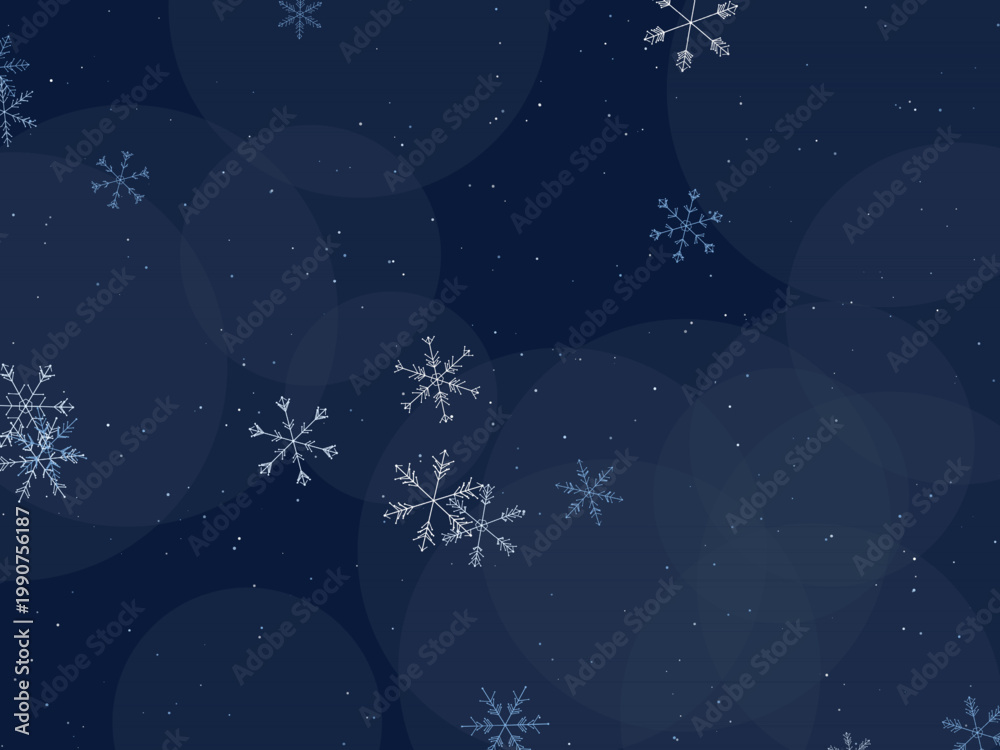 Fototapeta premium Snow Crystal Snowflake Pattern Winter Background