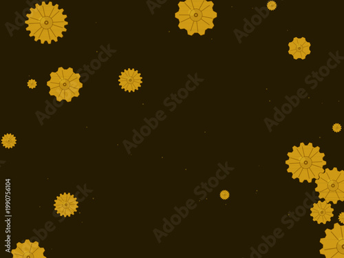 Brass Gear Cog Steampunk Pattern Background