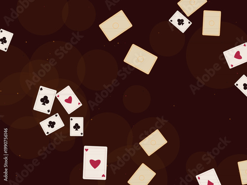 Classic Playing Cards Poker Pattern Design Backdrop