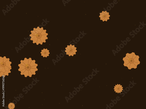 Mechanical Gear Steampunk Pattern Vintage Background