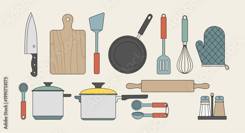 Kitchen Cooking Utensils and Tools.