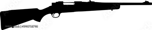 Bolt action hunting rifle silhouette for precision shooting
