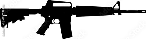 Classic assault rifle military carbine silhouette