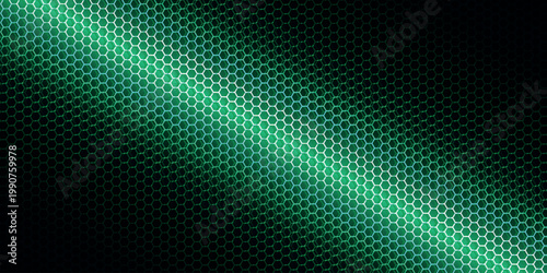 Abstract background with modern and futuristic red hexagonal pattern. Future technology design with glowing hexagonal mesh pattern. Black steel metal mesh background. VOL. 3
