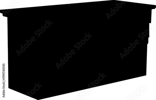 Large wooden cargo crate silhouette for military supplies