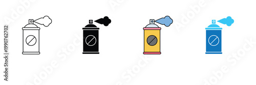 Spray Can Icon for Paint, Cleaning Products, Deodorant, and Aerosol Spray Bottle Symbol. Symbol Vector Illustration.