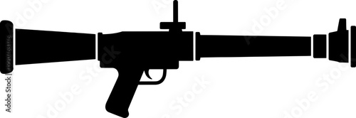 Rocket propelled grenade launcher silhouette profile
