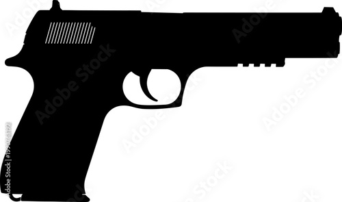 Semi-automatic handgun silhouette for personal protection