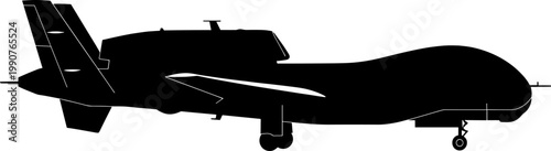High altitude long endurance surveillance drone silhouette