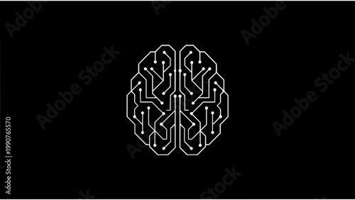 Perfect Brain Circuit Black and White