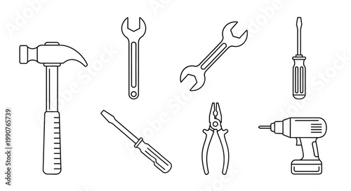 Assorted Hand Tools Set For Repair and Construction.